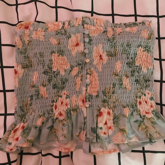 Brandy Melville Tops - 2/15$🌸“ae” floral tube top ♡ xs